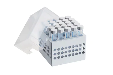 艾本德儲存盒 5 × 5, 可放置 25  個試管，15  mL，2  件，高 127  mm，5  英寸，聚丙烯材料，可耐受最低 -86  °C，可高溫高壓滅菌，帶蓋子并具有數(shù)字字母標識