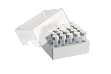 艾本德儲存盒 5 × 5, 可放置 25  個螺旋蓋管，5  mL，2  件，高 76  mm，3  英寸，聚丙烯材料，可耐受最低 -86  °C，可高溫高壓滅菌，帶蓋子并具有數(shù)字字母標識