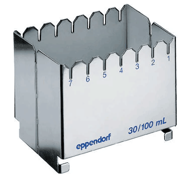 德國(guó)艾本德（Eppendorf）ReservoirRack,用于存放10mL、30mL和100mL試劑槽。最多可以放置7個(gè)試劑槽模塊或試劑槽