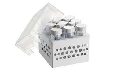 艾本德儲存盒 3 × 3, 可放置 9  個 50  mL 試管和 4  個 15  mL 試管，2  件，高 127  mm，5  英寸，聚丙烯材料，可耐受最低 -86  °C，高溫高壓滅菌，帶蓋子
